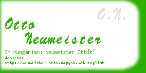 otto neumeister business card